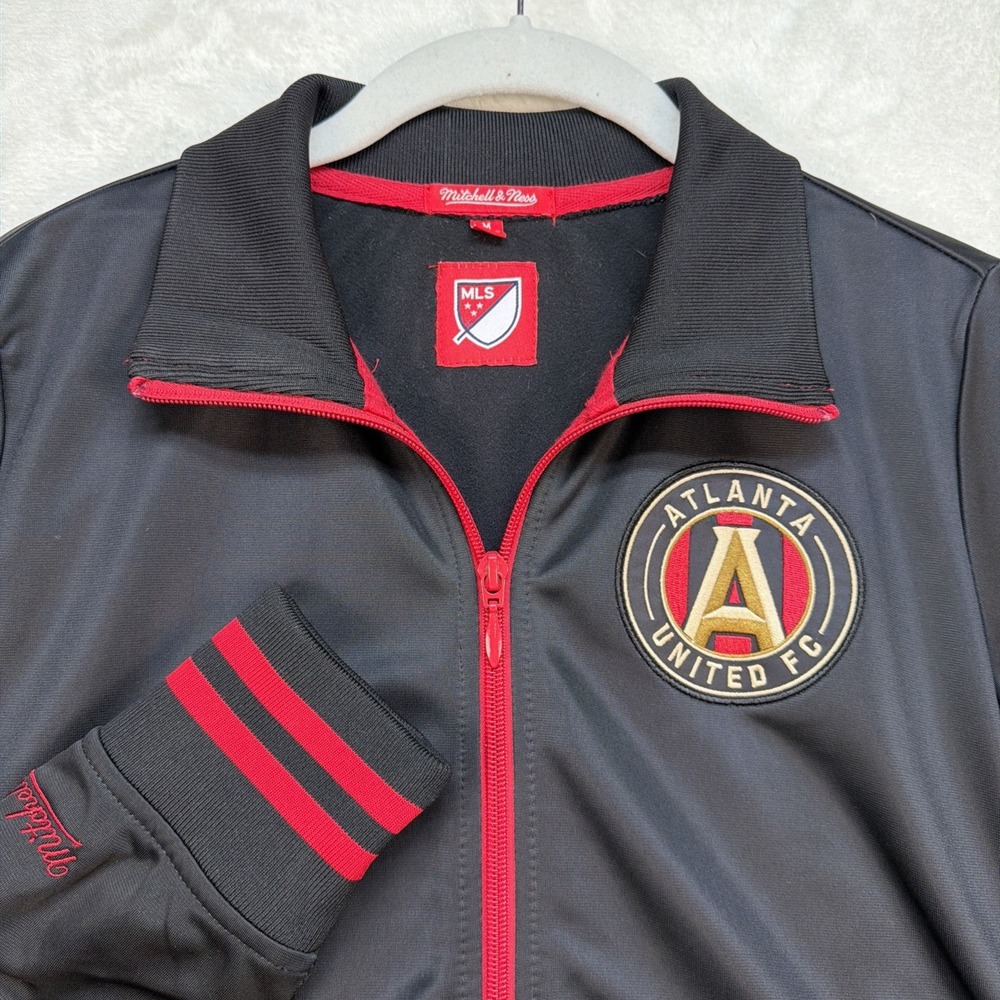 Mitchell & Ness Atlanta United Track Jacket Black Full Zip MLS Men's Medium‎